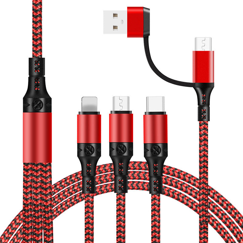 Fast Charging Five-in-one Data Cable, One For Three Charging Cables - Lofty Enterprises