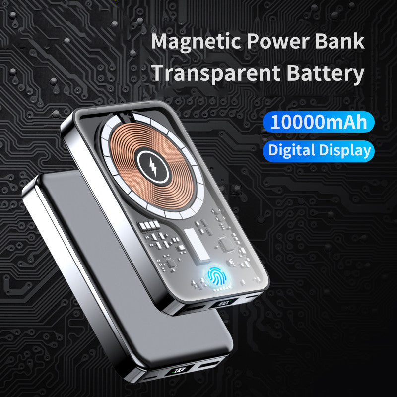 Transparent Magnetic Power Bank 22.5W Fast Charge - Lofty Enterprises
