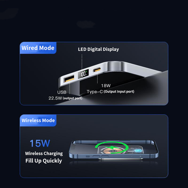 Transparent Magnetic Power Bank 22.5W Fast Charge - Lofty Enterprises