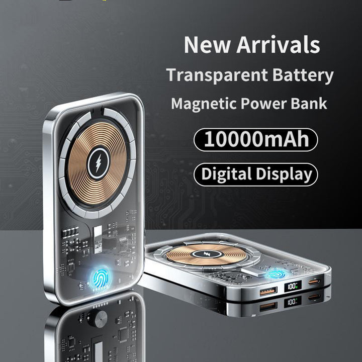 Transparent Magnetic Power Bank 22.5W Fast Charge - Lofty Enterprises