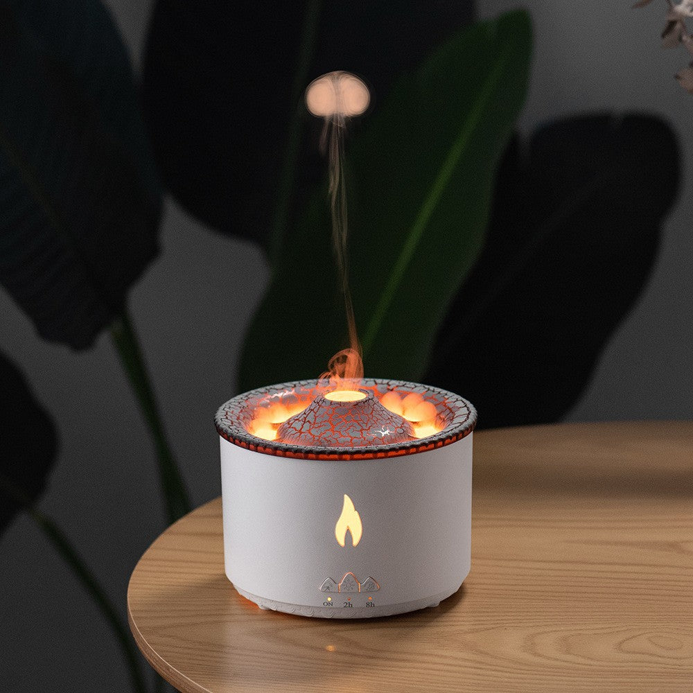 Ultrasonic Volcano Flame Essential Oil Diffuser – Jellyfish Mist Aromatherapy Humidifier - Lofty Enterprises